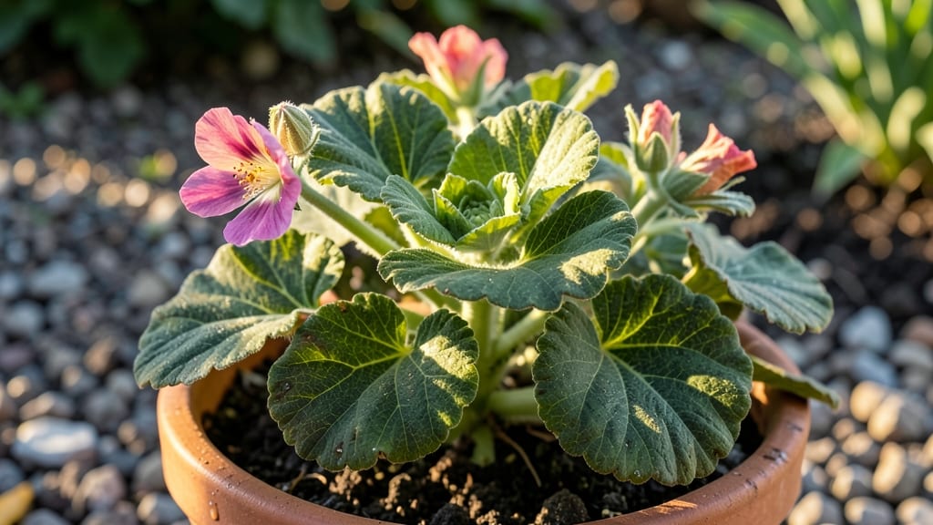 Geranium Leaf Arrangement: Symmetrical Balance With Stunning Color Contrast