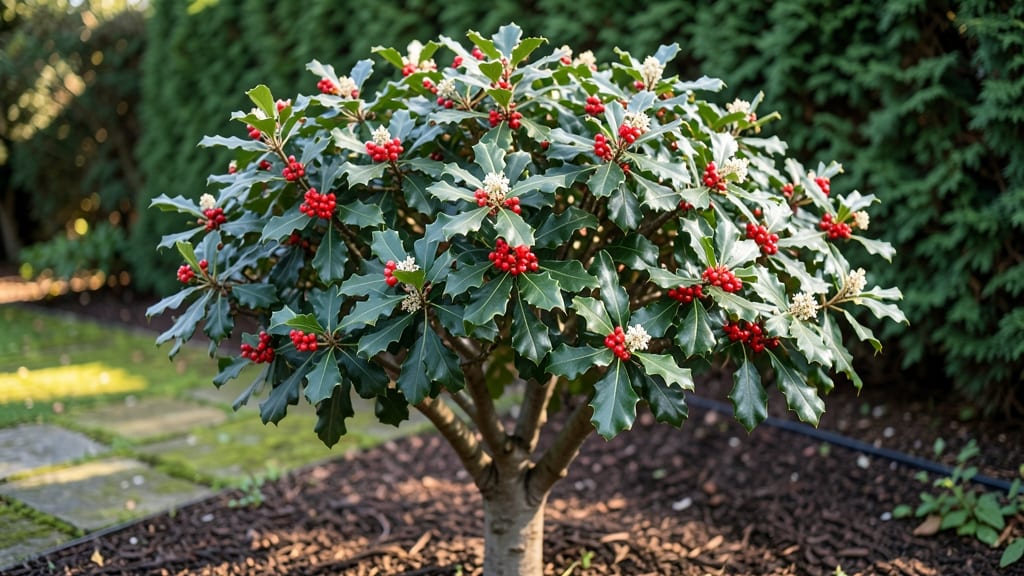 Oak Leaf Holly Tree: Year-Round Glossy Foliage With Minimal Pruning