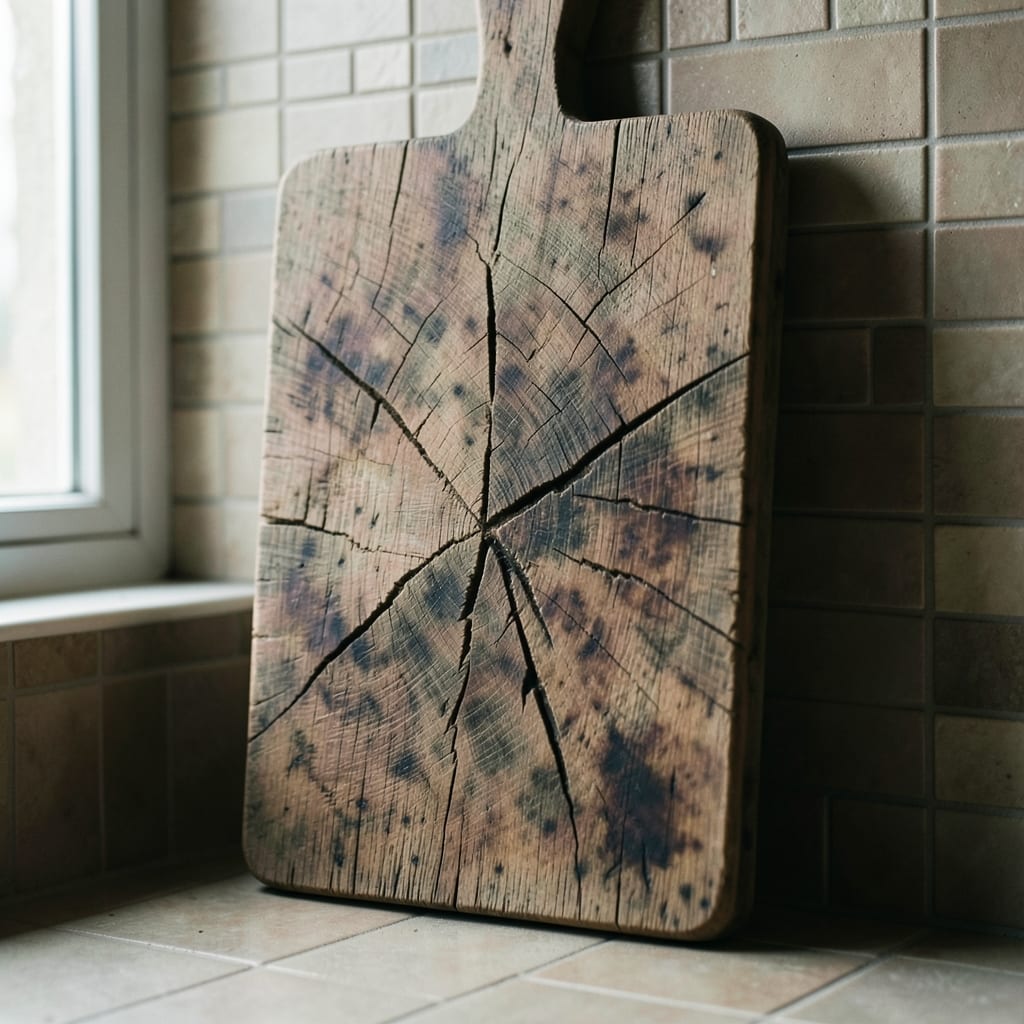 The wooden cutting board