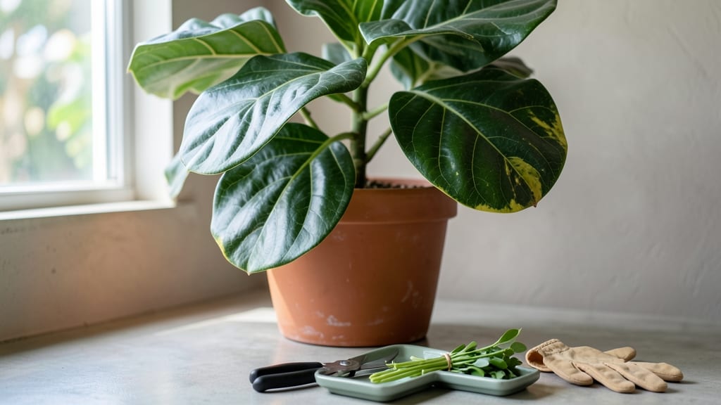 Cut Fiddle Leaf Fig: Precision Trimming for Lush, Bushy Growth